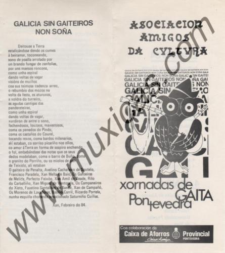 07 Portada programa Xornadas de gaita de Pontevedra 1984 2017-09-11 001